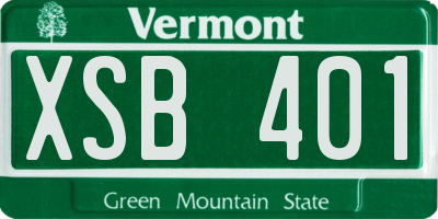 VT license plate XSB401
