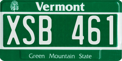VT license plate XSB461