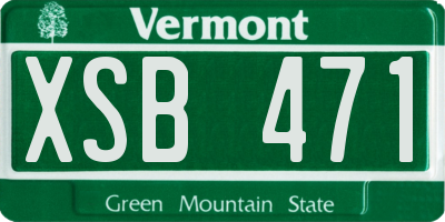 VT license plate XSB471