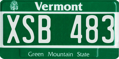 VT license plate XSB483