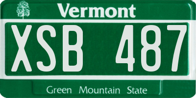 VT license plate XSB487