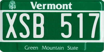 VT license plate XSB517