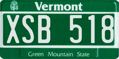 VT license plate XSB518