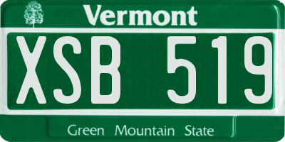 VT license plate XSB519