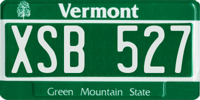 VT license plate XSB527