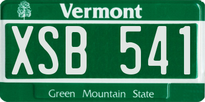 VT license plate XSB541