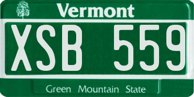 VT license plate XSB559