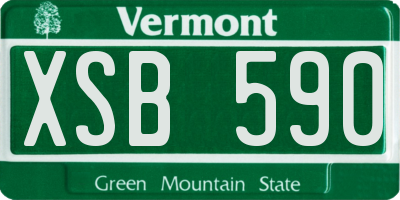 VT license plate XSB590