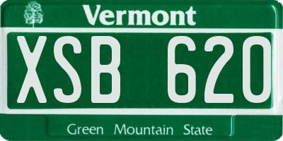 VT license plate XSB620