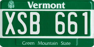VT license plate XSB661