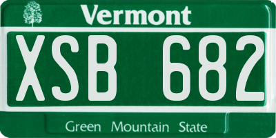 VT license plate XSB682