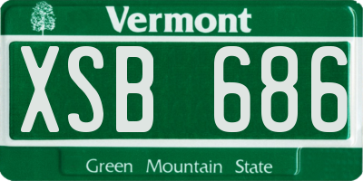 VT license plate XSB686