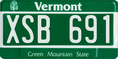VT license plate XSB691