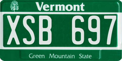 VT license plate XSB697