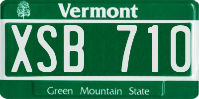 VT license plate XSB710