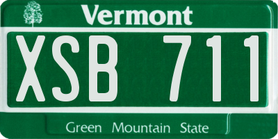 VT license plate XSB711
