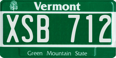 VT license plate XSB712
