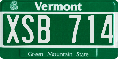 VT license plate XSB714