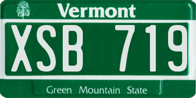 VT license plate XSB719