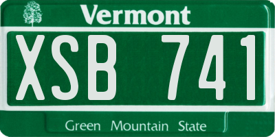 VT license plate XSB741