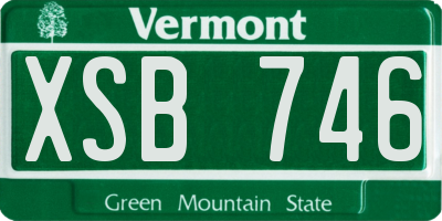 VT license plate XSB746