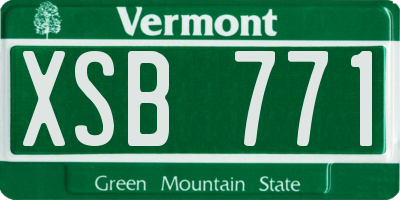 VT license plate XSB771