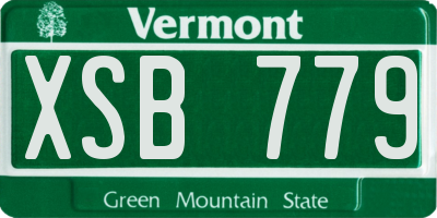 VT license plate XSB779