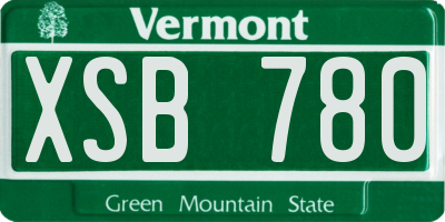 VT license plate XSB780