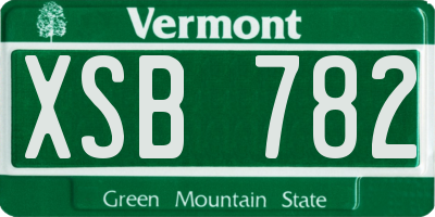 VT license plate XSB782