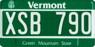 VT license plate XSB790