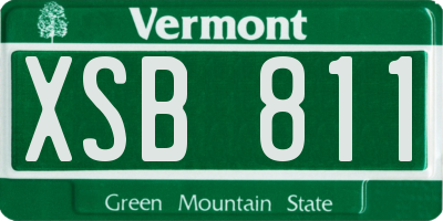 VT license plate XSB811