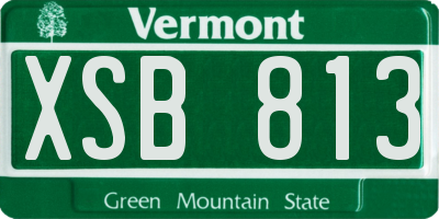 VT license plate XSB813