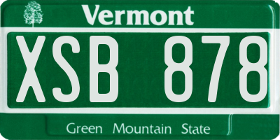 VT license plate XSB878