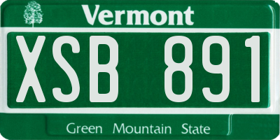 VT license plate XSB891