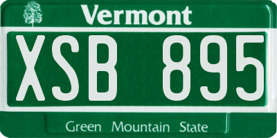 VT license plate XSB895