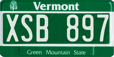 VT license plate XSB897