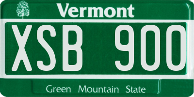 VT license plate XSB900