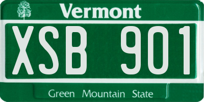 VT license plate XSB901