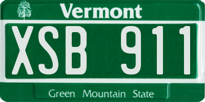 VT license plate XSB911