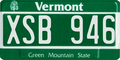 VT license plate XSB946