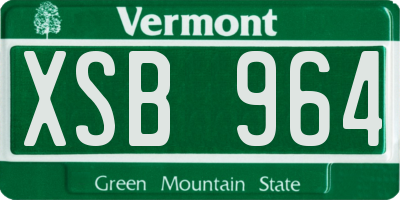 VT license plate XSB964