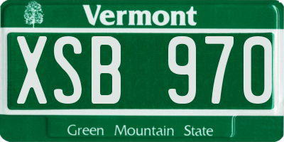 VT license plate XSB970