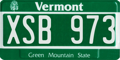 VT license plate XSB973