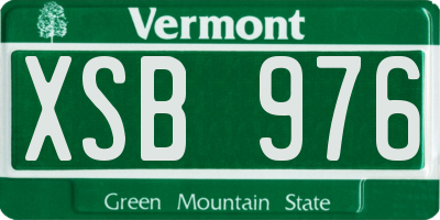 VT license plate XSB976