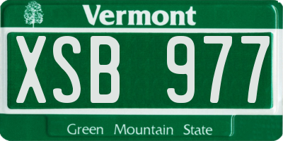 VT license plate XSB977