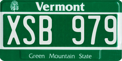 VT license plate XSB979