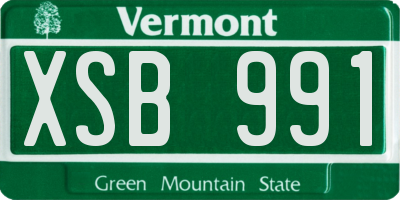 VT license plate XSB991