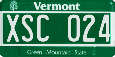 VT license plate XSC024
