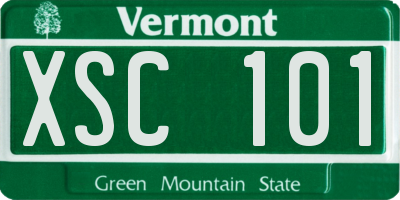 VT license plate XSC101