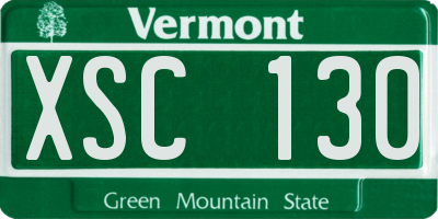 VT license plate XSC130